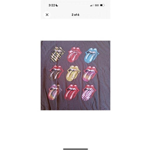 Rolling Stones Gray Graphic T Shirt Size L 100% Cotton Mick Jagger - Picture 14 of 16